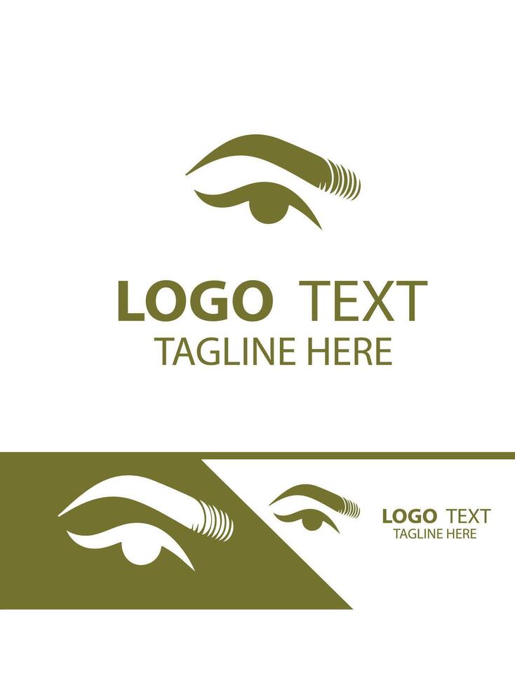 Brow Polish eye brow logo vector
