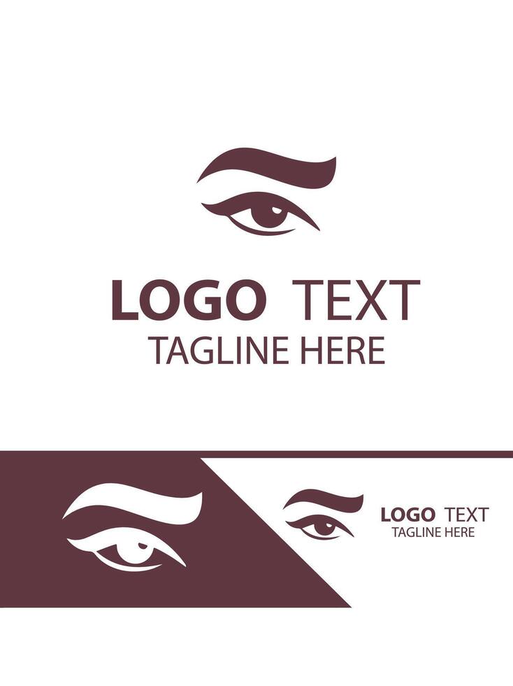 Brow Shine eye brow logo vector