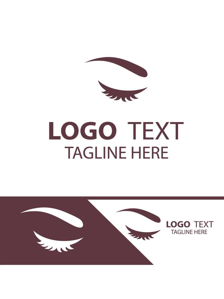 Brow Crafted eye brow logo vector