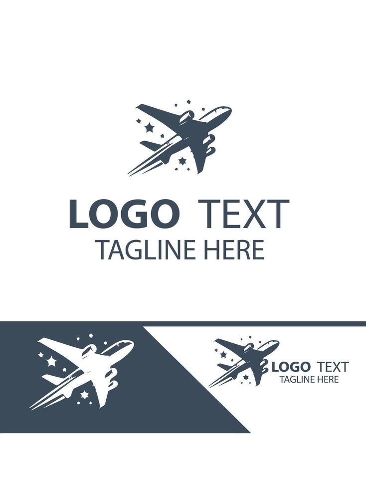 High Flight plane logo vector