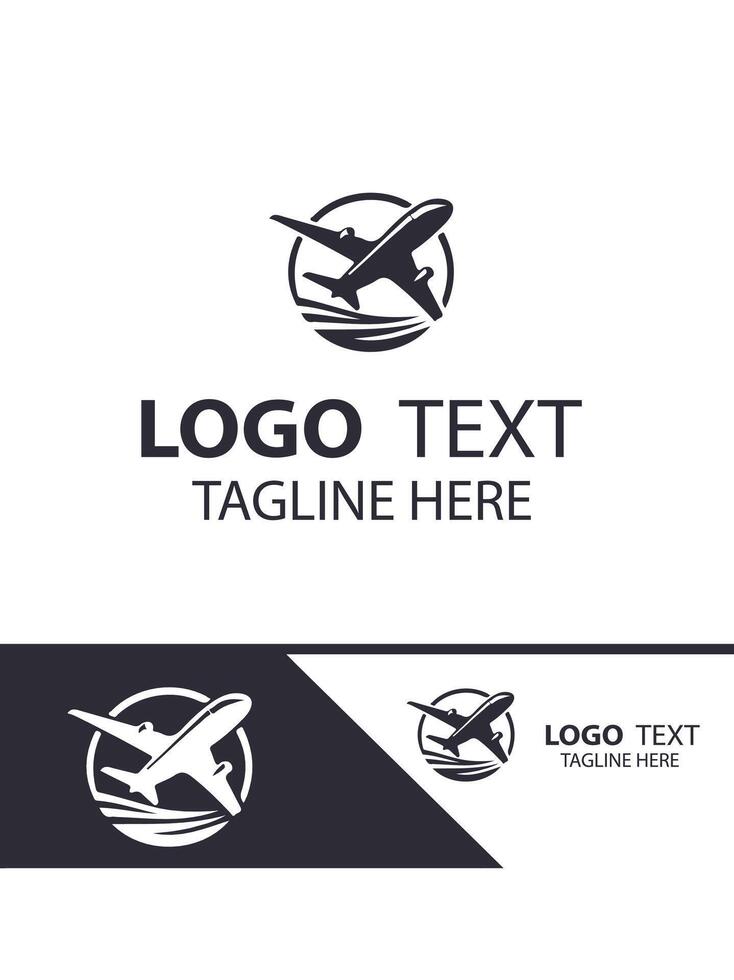 Flight Tech plane logo vector