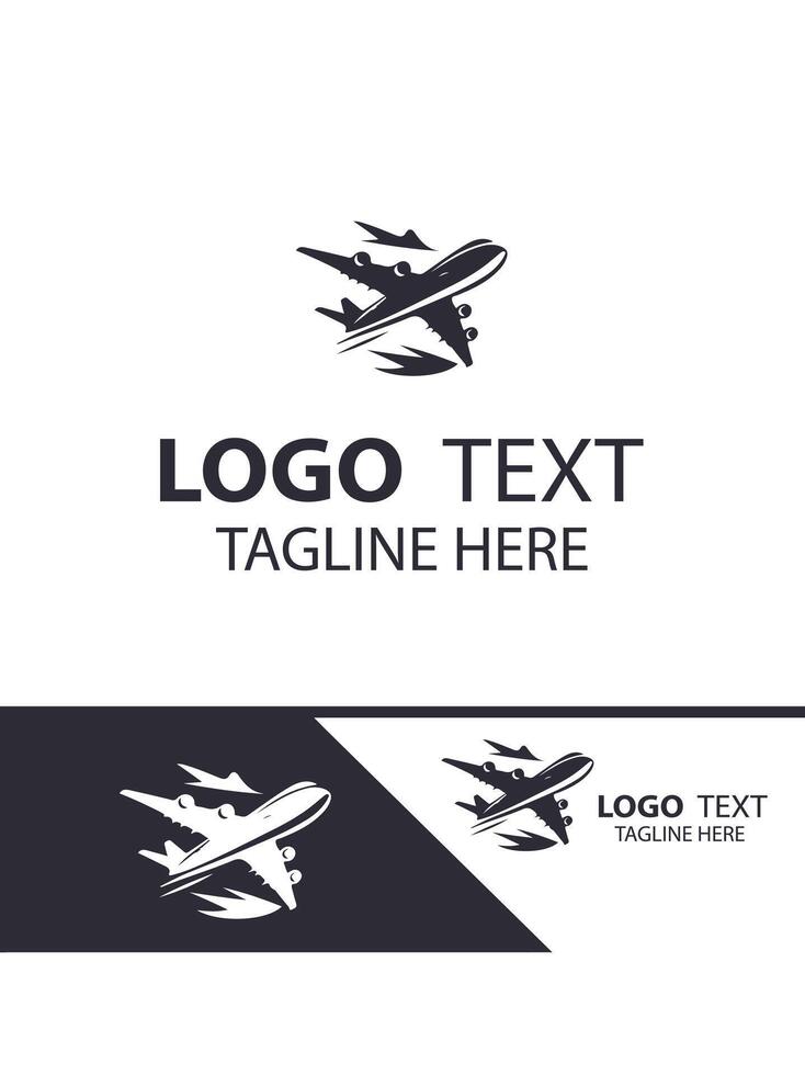 Air Ventures plane logo vector