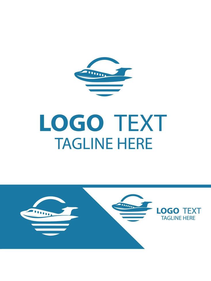 Turbo Jet plane logo vector