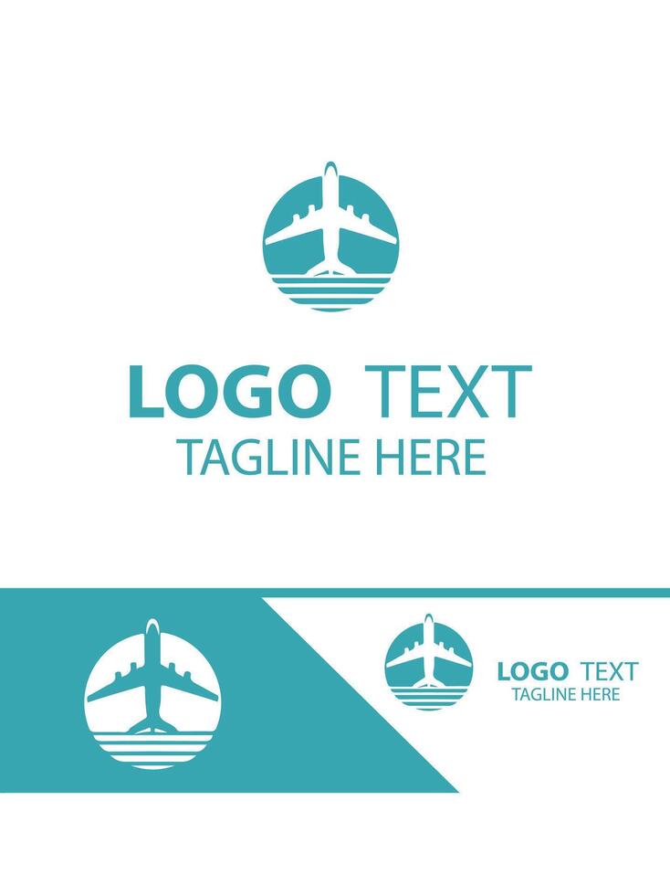 Air Stream plane logo vector