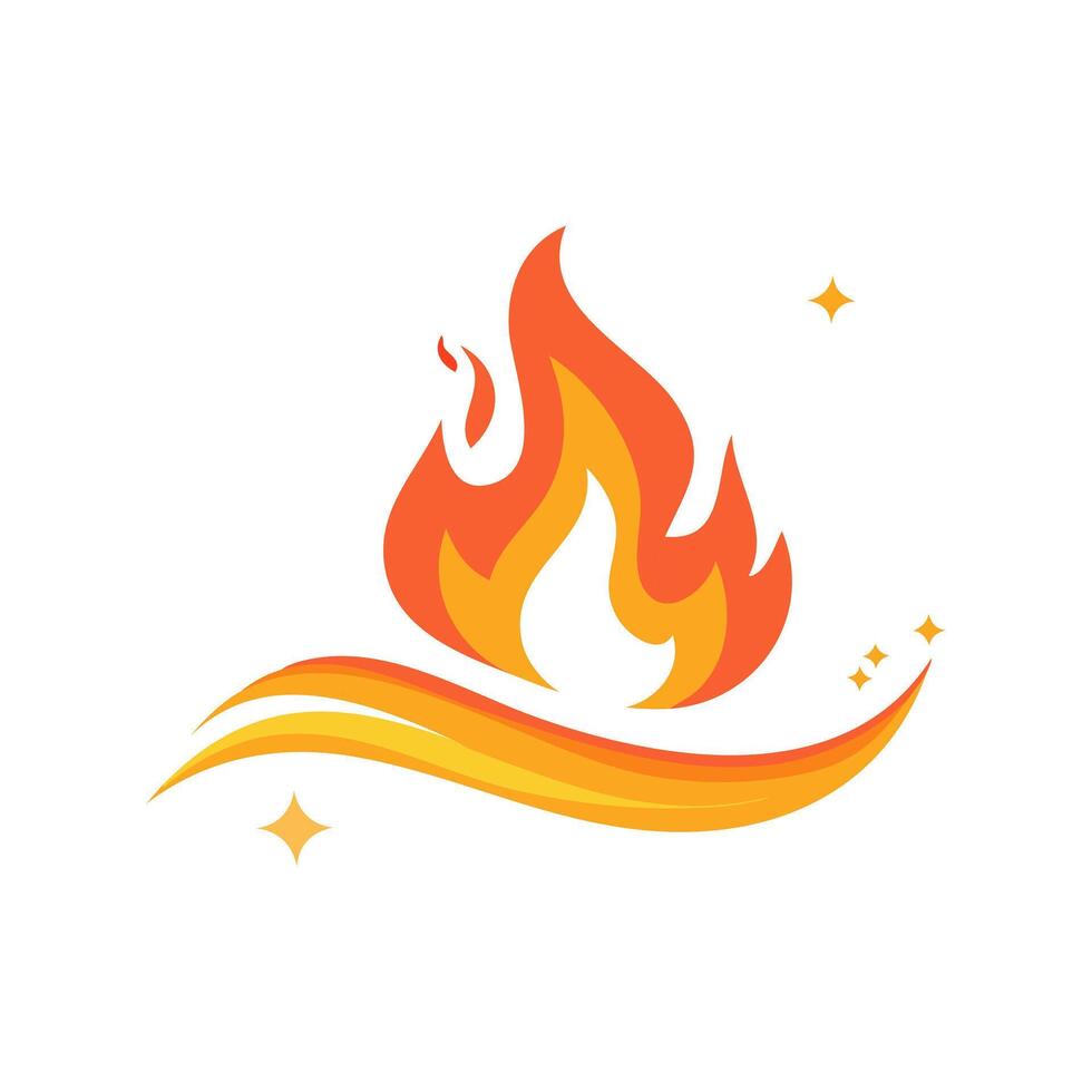 Illustration Fire wave vector