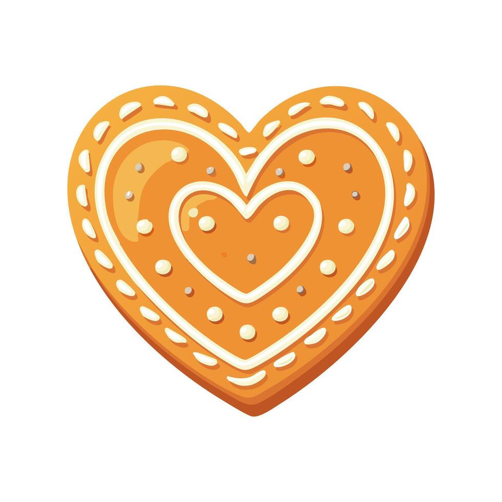 Heart shaped cookie vector