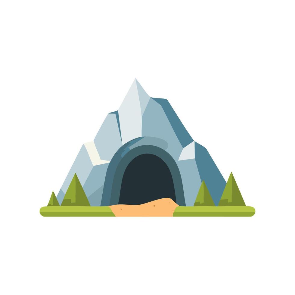 Illustration Mountain cave vector