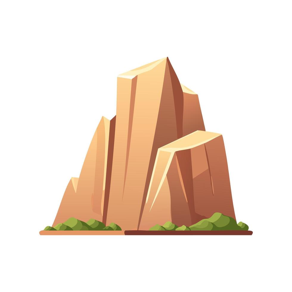 Illustration Rocky cliff vector