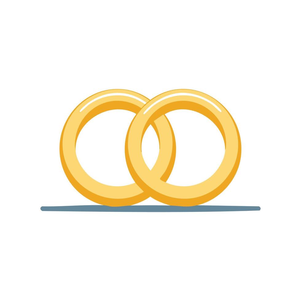 Simple wedding rings vector
