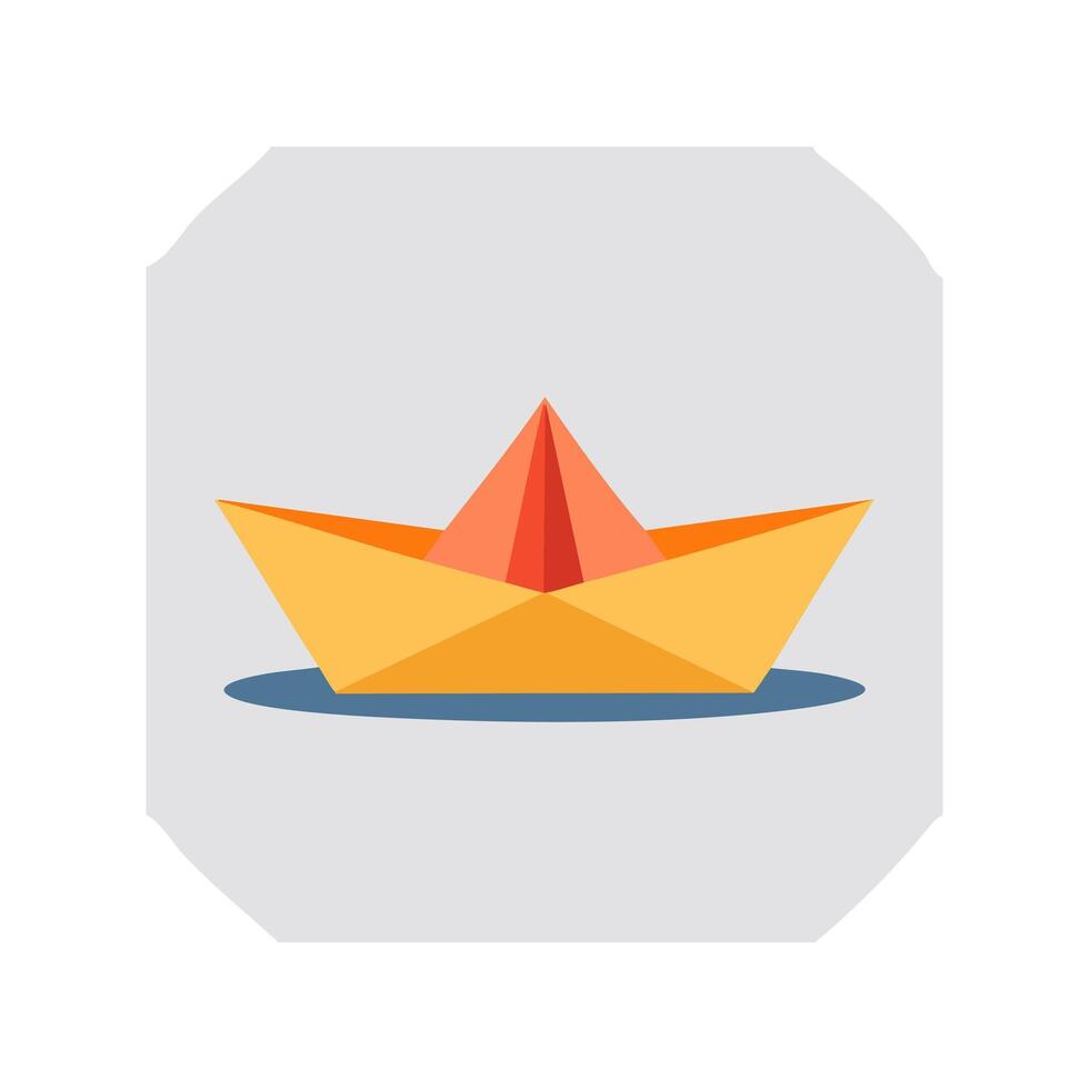 Simple paper boat vector