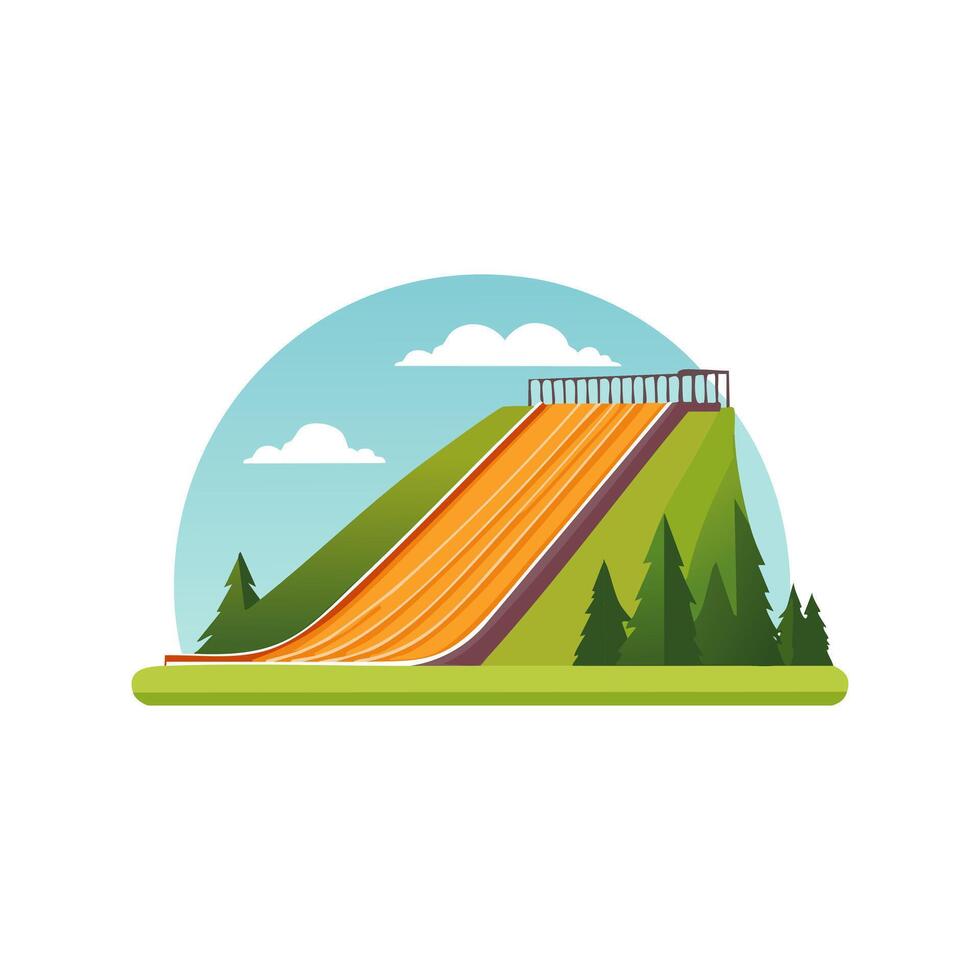 Illustration Ski slope vector