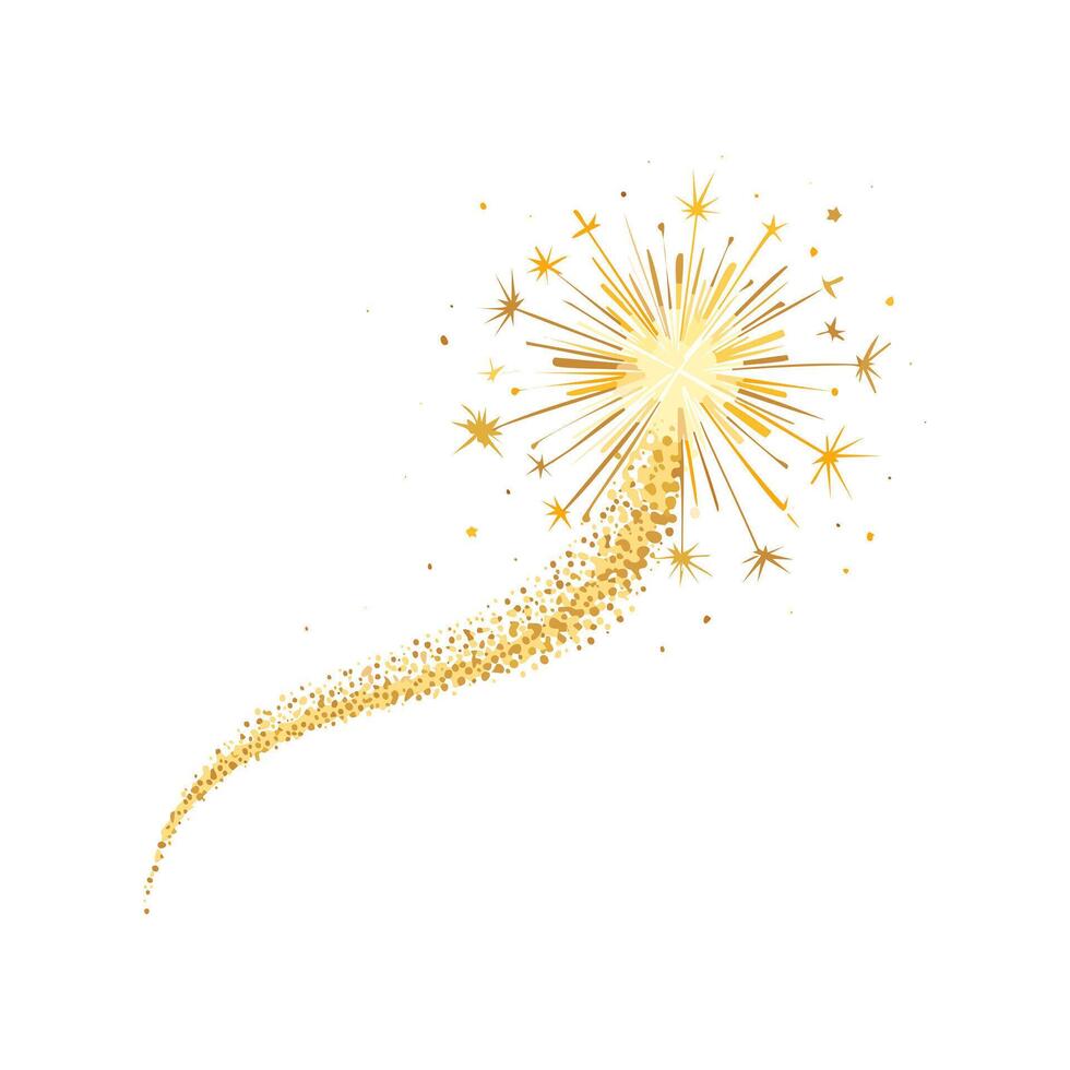 Illustration Sparkler trail vector