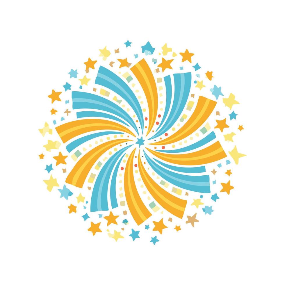 Illustration Spiral firework vector