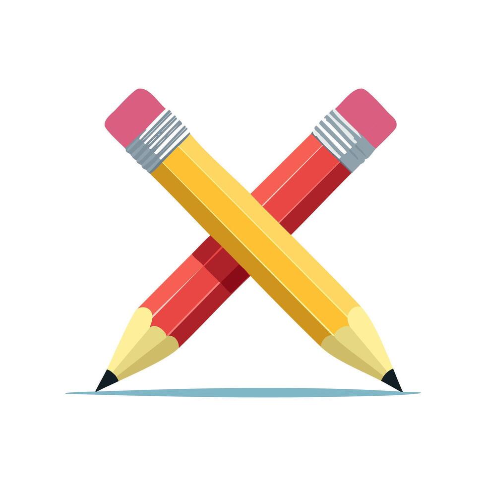 Illustration Two pencils vector