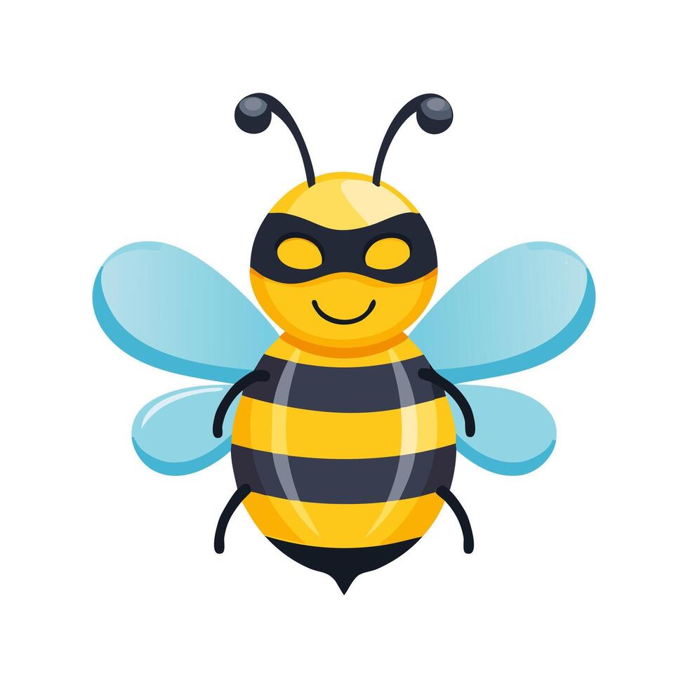 Bee with Theater Mask vector