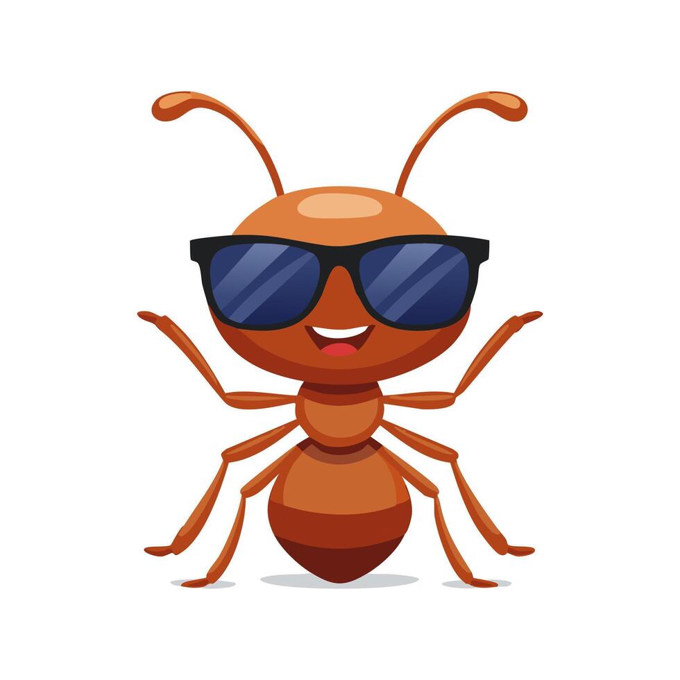 Ant with Sunglasses vector