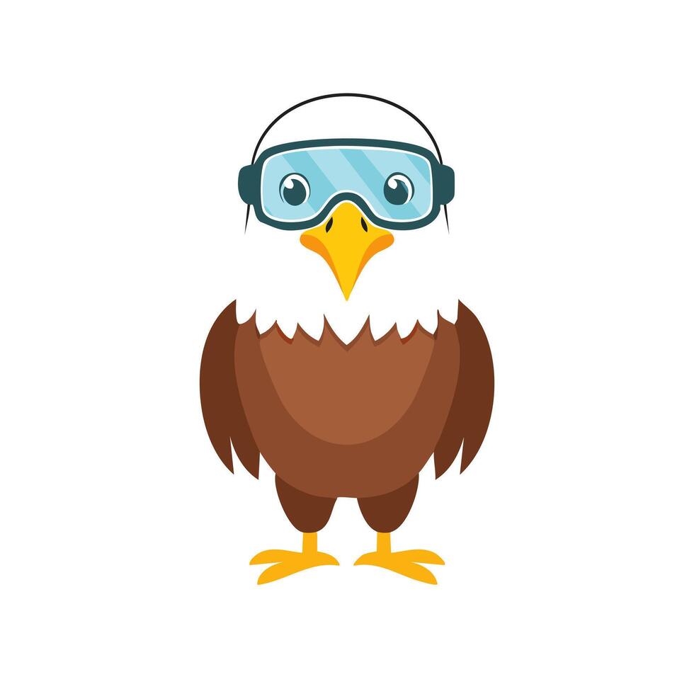 Bald Eagle with Goggles vector