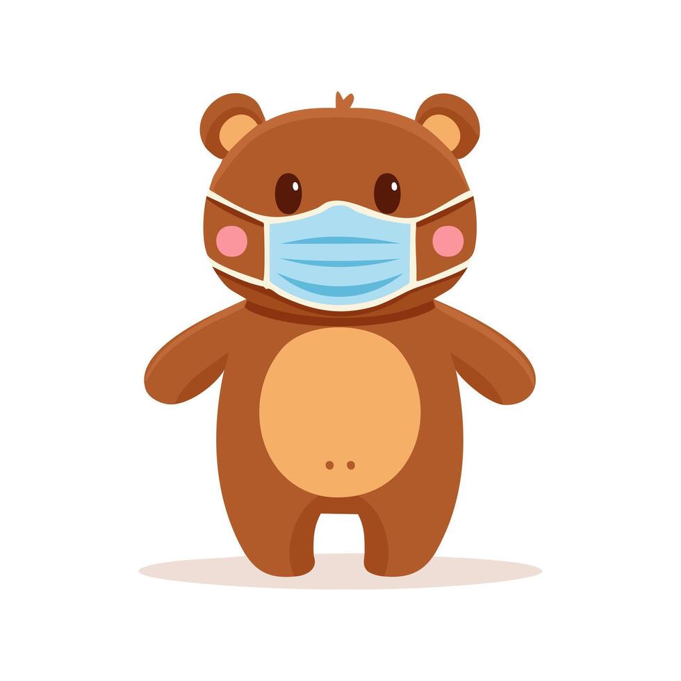 Bear with Theater Mask vector