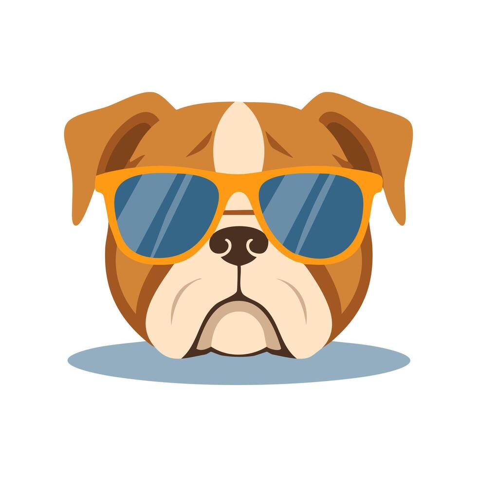Bulldog with Sunglasses vector