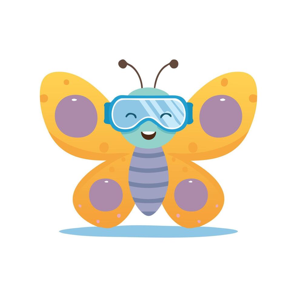 Butterfly with Goggles vector