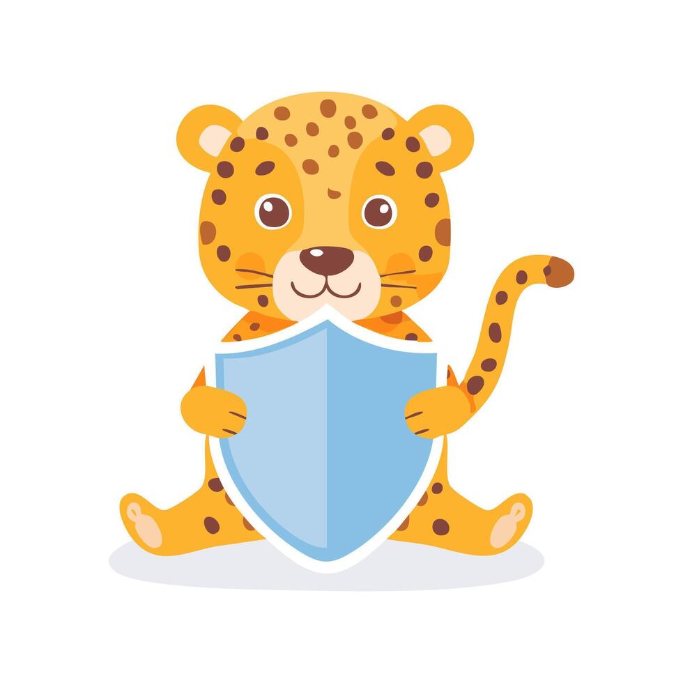 Cheetah with Shield vector