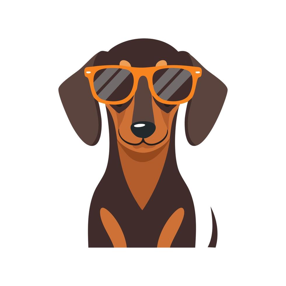 Dachshund with Sunglasses vector