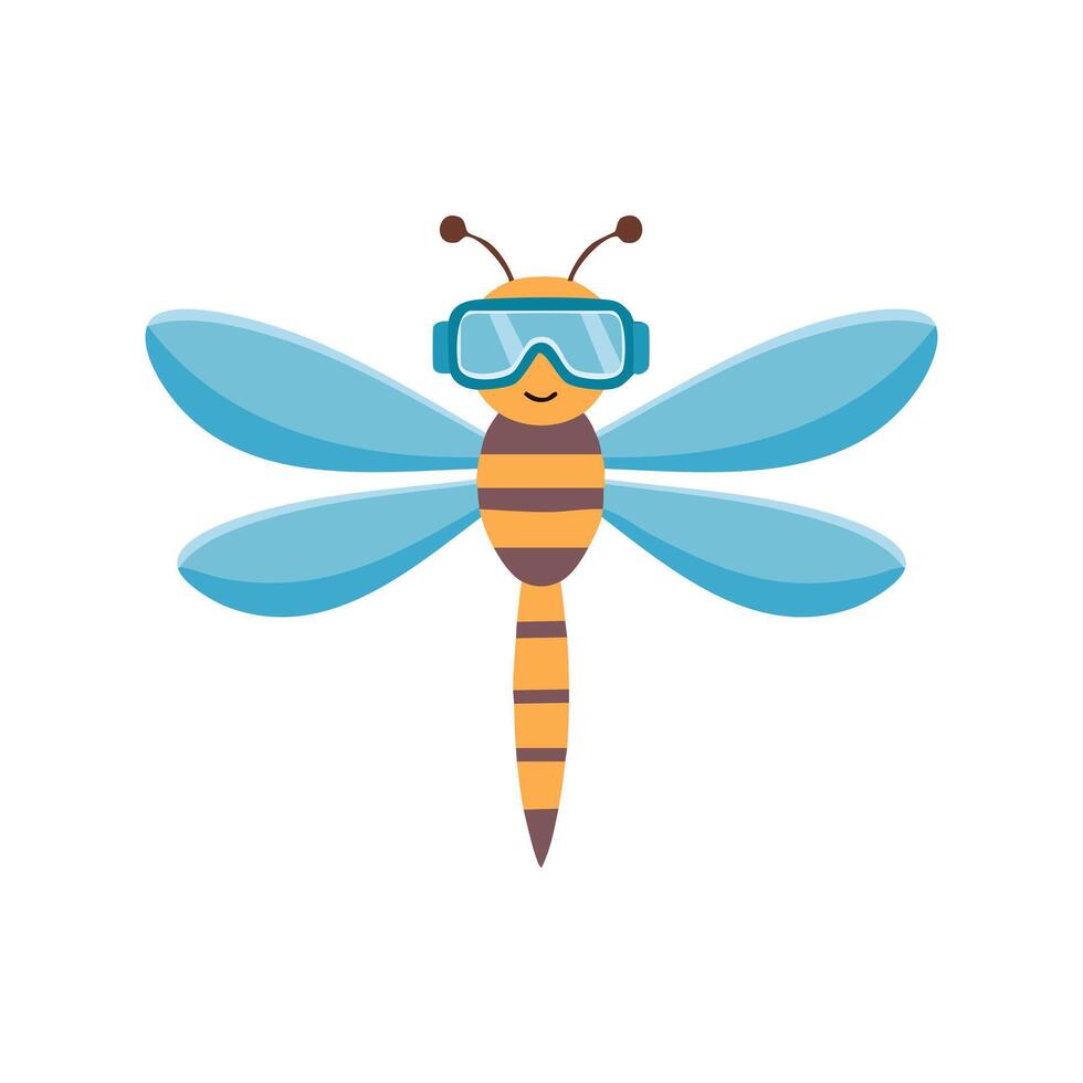 Dragonfly with Goggles vector