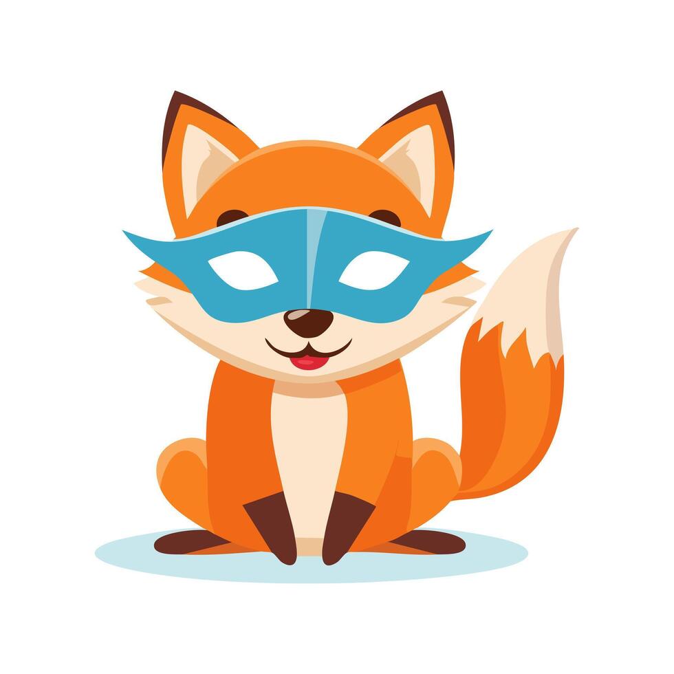 Fox with Theater Mask vector