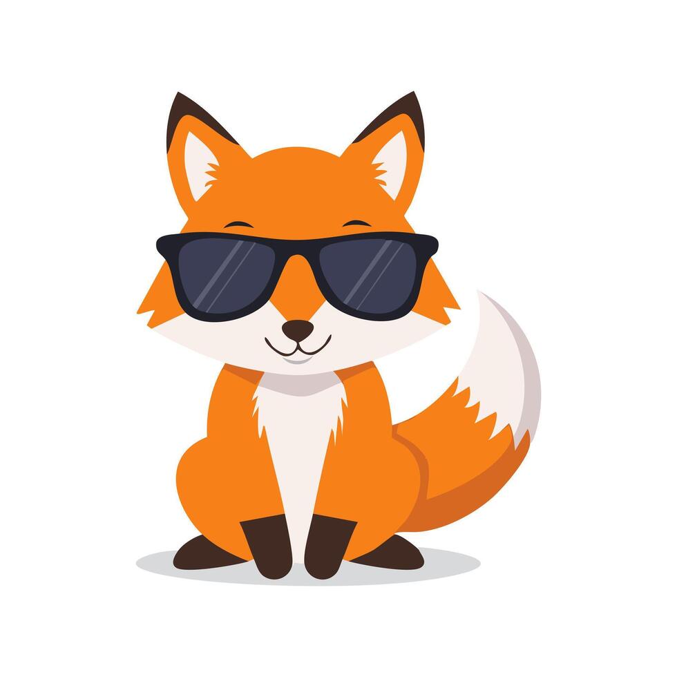 Fox with Sunglasses vector
