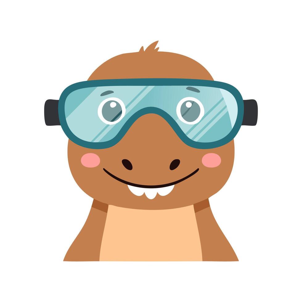 Komodo Dragon with Goggles vector