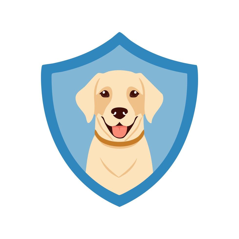 Labrador Retriever with Shield vector