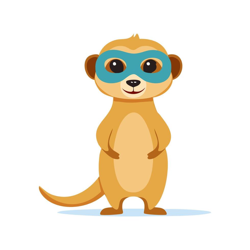 Meerkat with Theater Mask vector