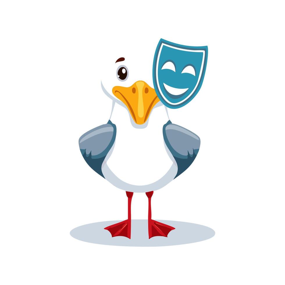 Seagull with Theater Mask vector