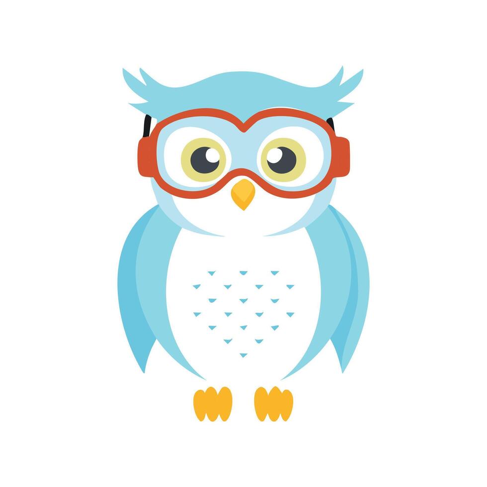 Snowy Owl with Goggles vector