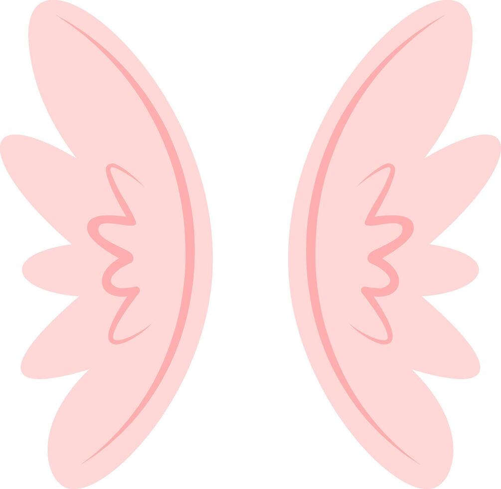 Delicate pink angel wings inspire feelings of purity, innocence, and gentle grace, crafting a celestial and dreamy atmosphere filled with light and soft elegance vector