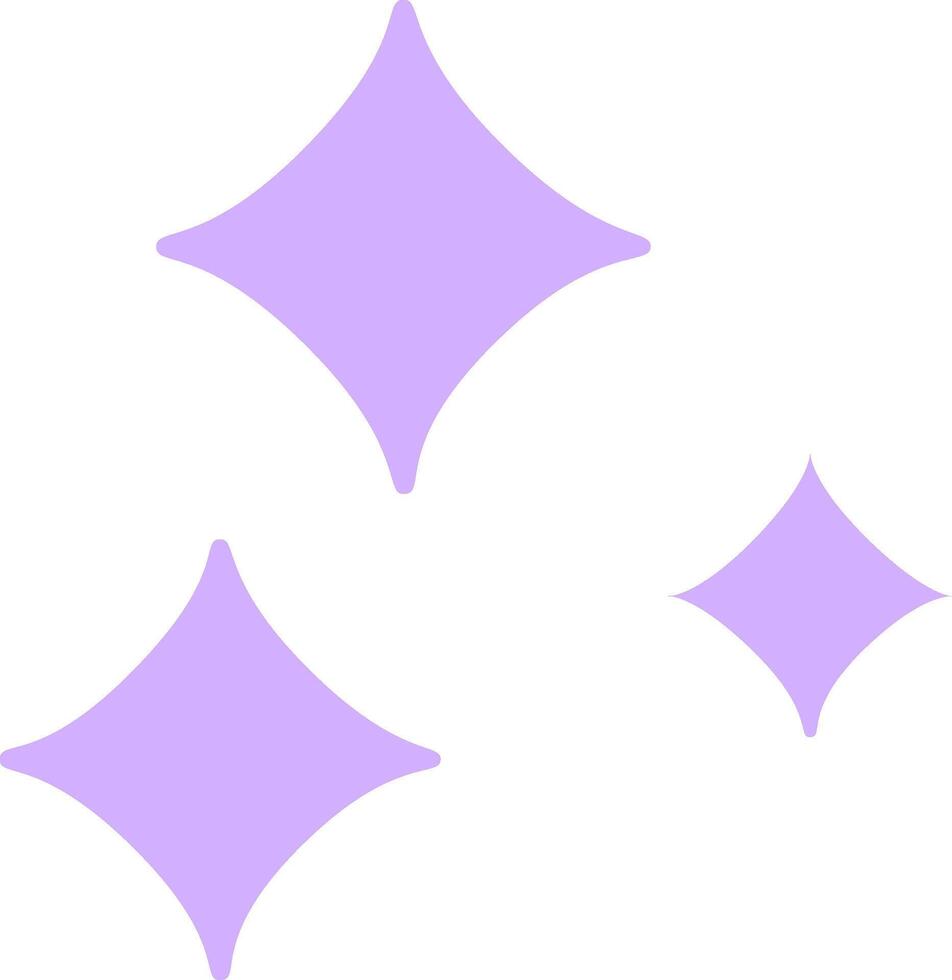 Purple sparkles shining on a white background creating a magical effect, ideal for projects related to magic, fantasy, celebrations, and fairy tales vector