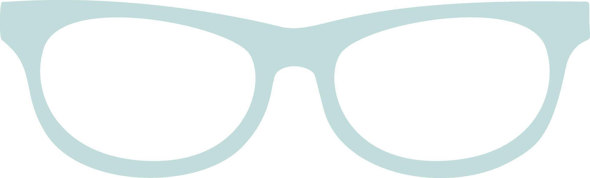 Light blue eyeglasses frame isolated on a clean white background, highlighting concepts of vision, fashion, style, and eye health while embodying modern elegance and design trends vector