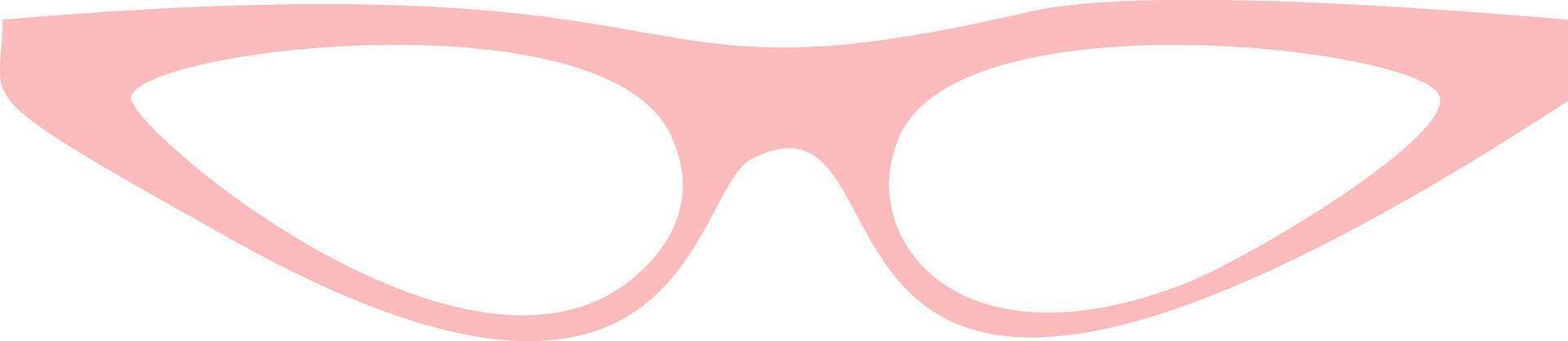 Pink cat eye glasses isolated on a white background represent fashion, style, and modern eyewear trends, adding a touch of elegance and sophistication vector