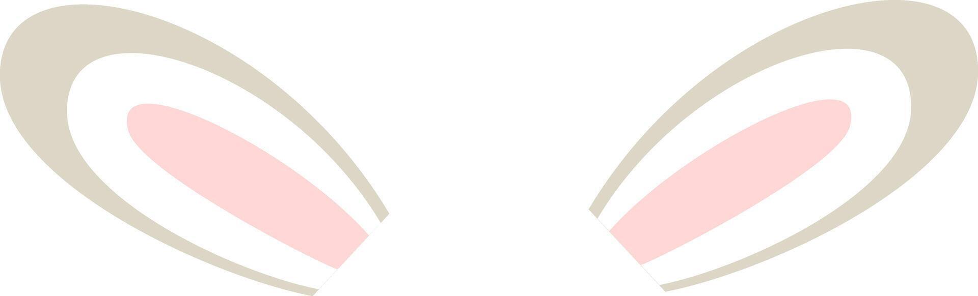 Pink and gray bunny ears symbolize the joy and celebration of Easter and springtime, bringing a touch of whimsy and fun to festive occasions vector