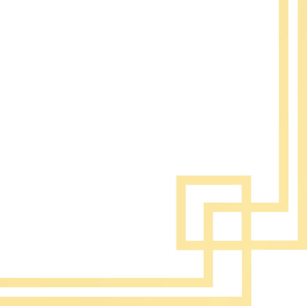 Golden lines elegantly intersect, forming a minimalist yet sophisticated frame in the corner, ideal for adding a touch of class and refinement to various design projects vector