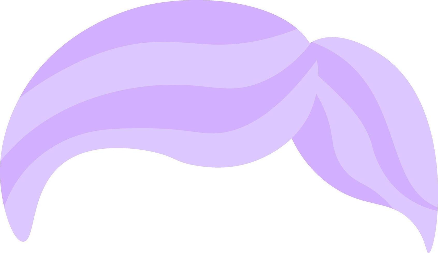 Purple hair flowing in soft waves, dancing gently in the wind, evokes a sense of movement and elegance, making it ideal for beauty and fashion projects vector