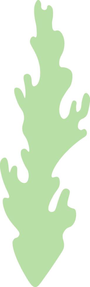 Light green seaweed growing against a white background, representing marine life and underwater plants in a simple yet captivating illustration vector