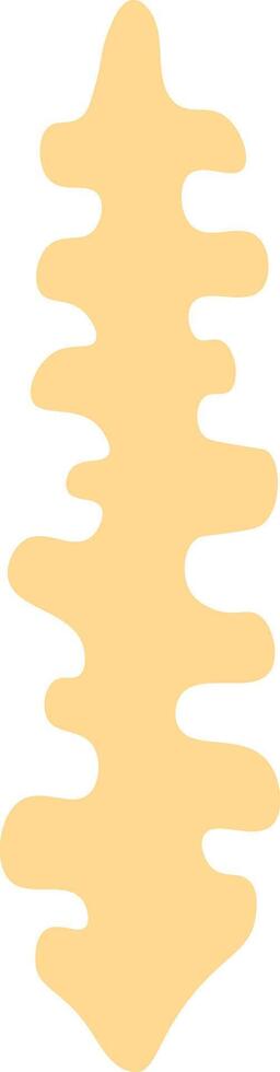 Simple. Modern. And minimalist abstract beige shape flowing vertically with wavy edges. Creating a sense of fluidity and movement on a clean white background. Perfect for contemporary design projects vector