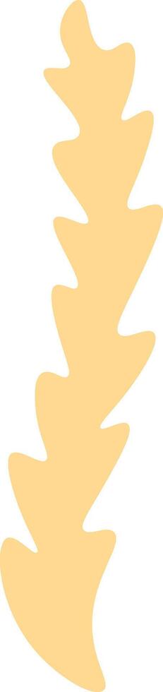 Minimalist illustration featuring a stylized orange leaf growing against a clean white background, embodying themes of nature, growth, and simplicity in a vibrant and elegant design vector