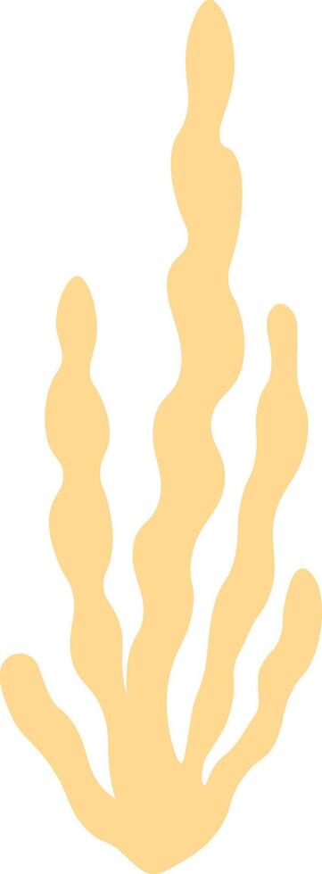 Minimalist illustration of stylized seaweed swaying gently in ocean current, evoking tranquility and marine life, suitable for various design applications vector