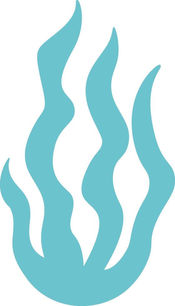 Light blue seaweed swaying gracefully in the ocean current, creating a tranquil and mesmerizing underwater scene with its gentle, rhythmic movement, evokes a sense of peace and serenity vector