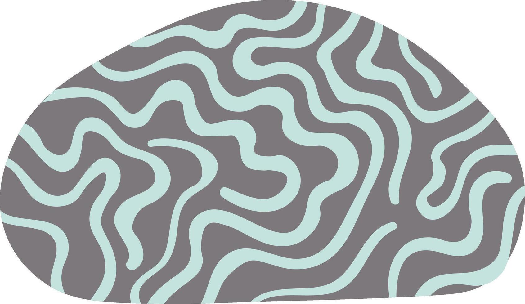 Turquoise lines create a flowing, wavy pattern against a gray background, forming an abstract design that captivates with its organic shapes and modern aesthetic vector