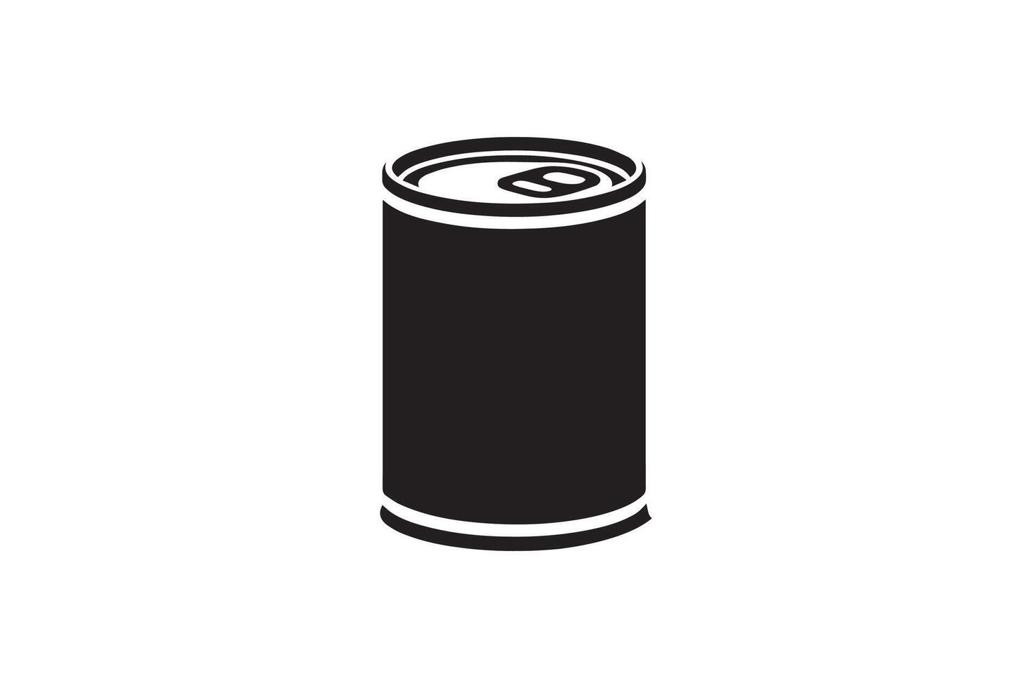 A black and white can of energy drink on a white background vector