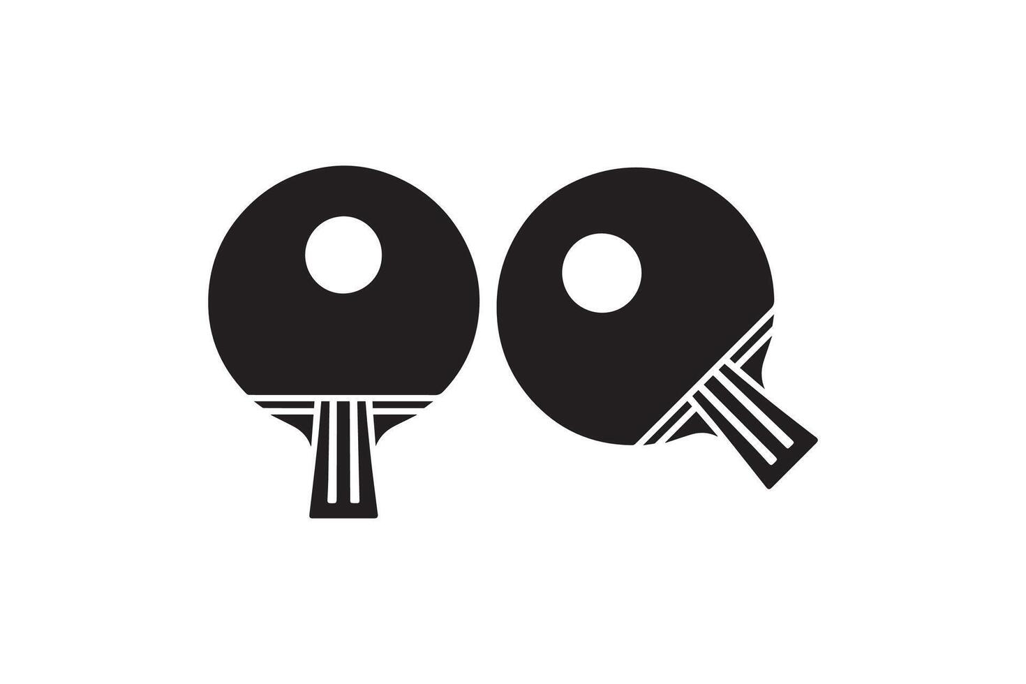 Two ping pong paddles on a white background vector