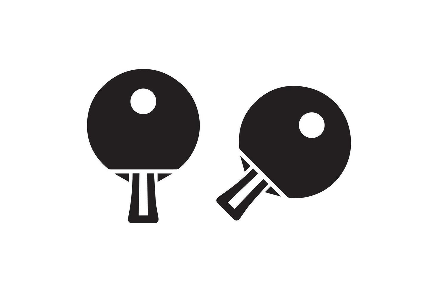 Two ping pong paddles on a white background vector